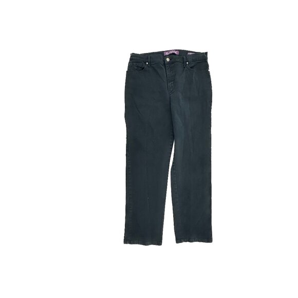 Gloria Vanderbilt Amanda Straight Leg Women's size 14P Black Denim Jeans - Picture 1 of 5
